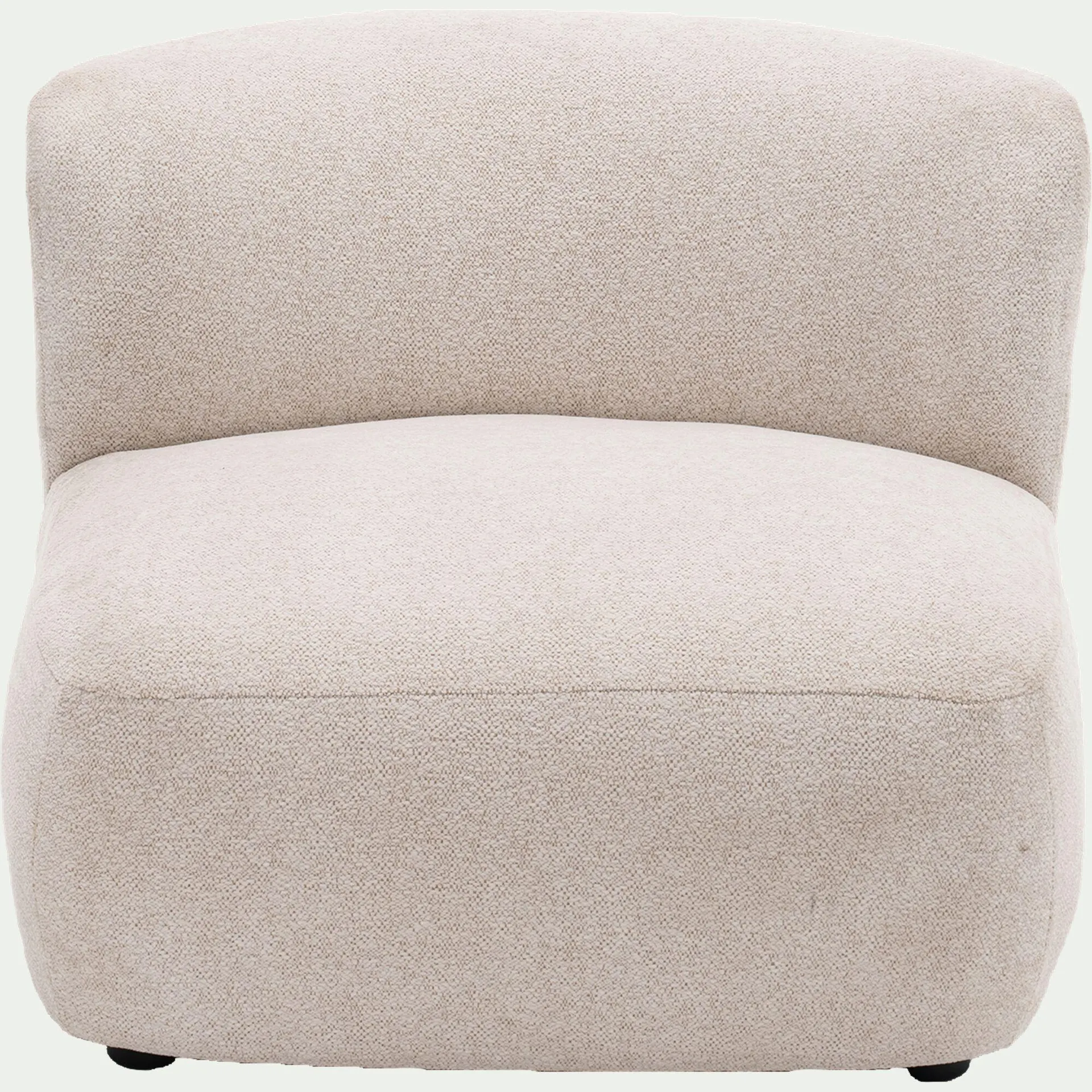 Fauteuil en tissu Raven - blanc écru