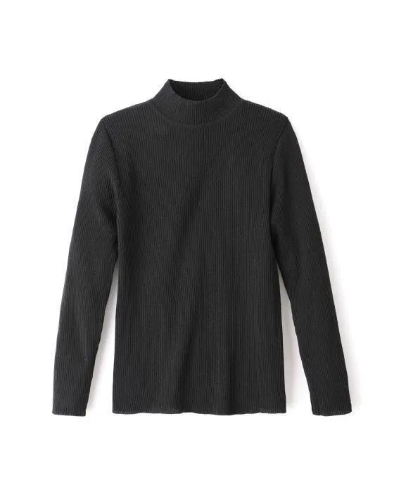 Pull-chaussette col montant 50% laine mérinos