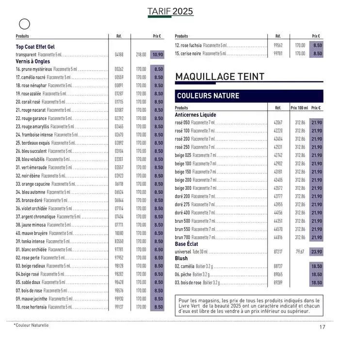 LIVRE VERT DE LA BEAUTÉ 2025 du 23 avril au 31 décembre 2025 - Catalogue page 17