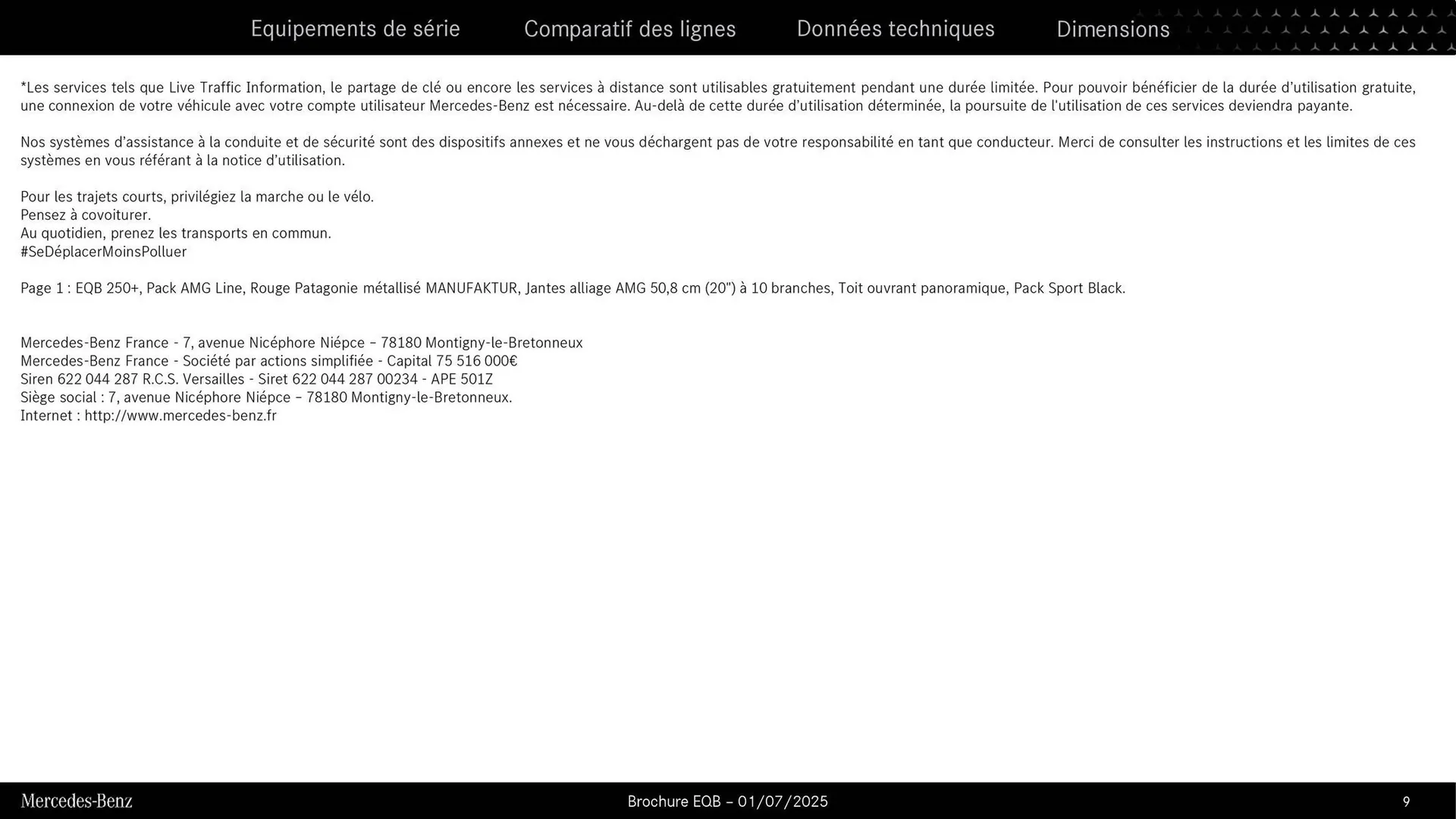 Catalogue Mercedes-Benz du 3 septembre au 3 septembre 2026 - Catalogue page 9