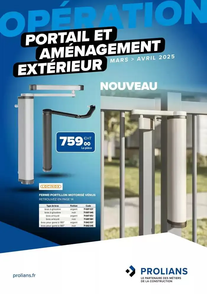 Opération Portail Aménagement Extérieur du 4 mars au 30 avril 2025 - Catalogue page 1