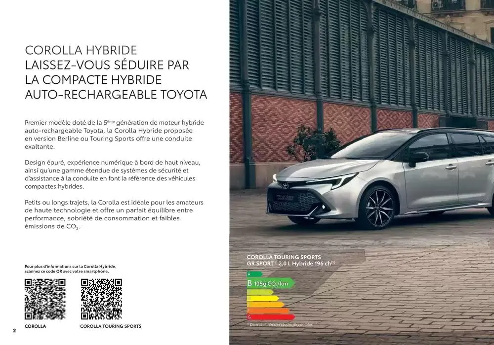 Toyota Corolla Hybride du 6 novembre au 6 novembre 2025 - Catalogue page 2