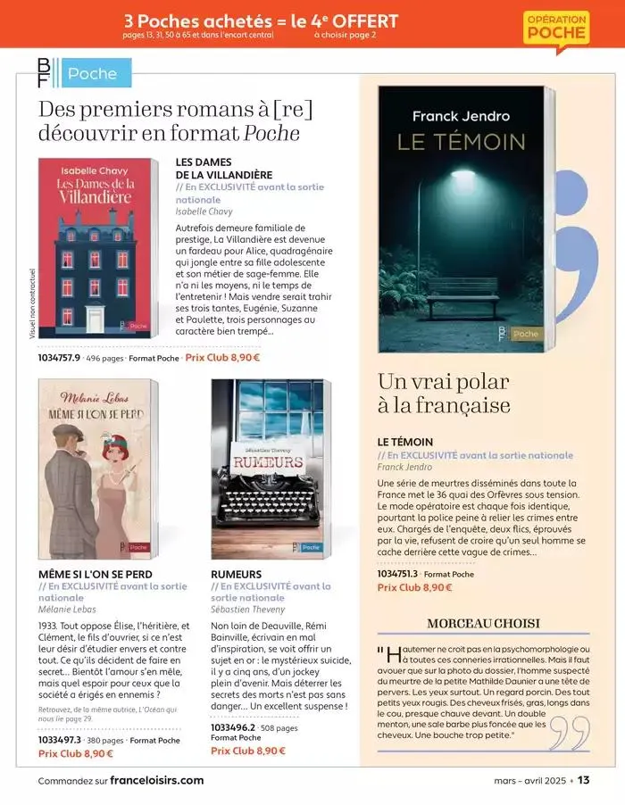 Mars - Avril 2025 du 4 mars au 30 avril 2025 - Catalogue page 13
