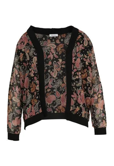 Bomber à motif cachemire avec lurex