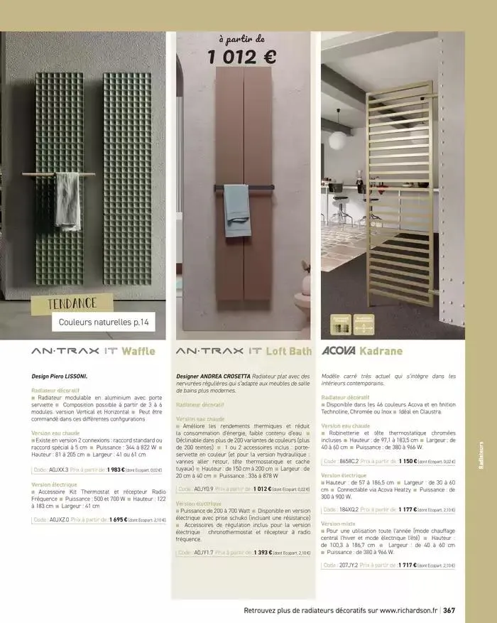 SALLE DE DE BAINS ET CARRELAGE 2025 du 11 avril au 31 décembre 2025 - Catalogue page 369