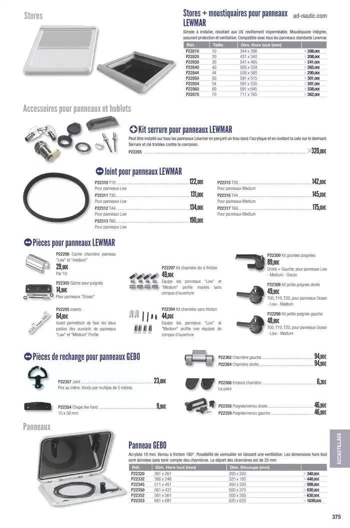 Catalogue Accastillage Diffusion 2025 du 1 janvier au 31 décembre 2025 - Catalogue page 377
