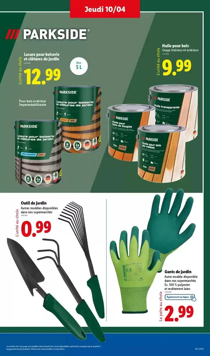 Parkside est le meilleur allié pour tous vos projets de bricolage ! du 7 avril au 10 avril 2025 - Catalogue page 35