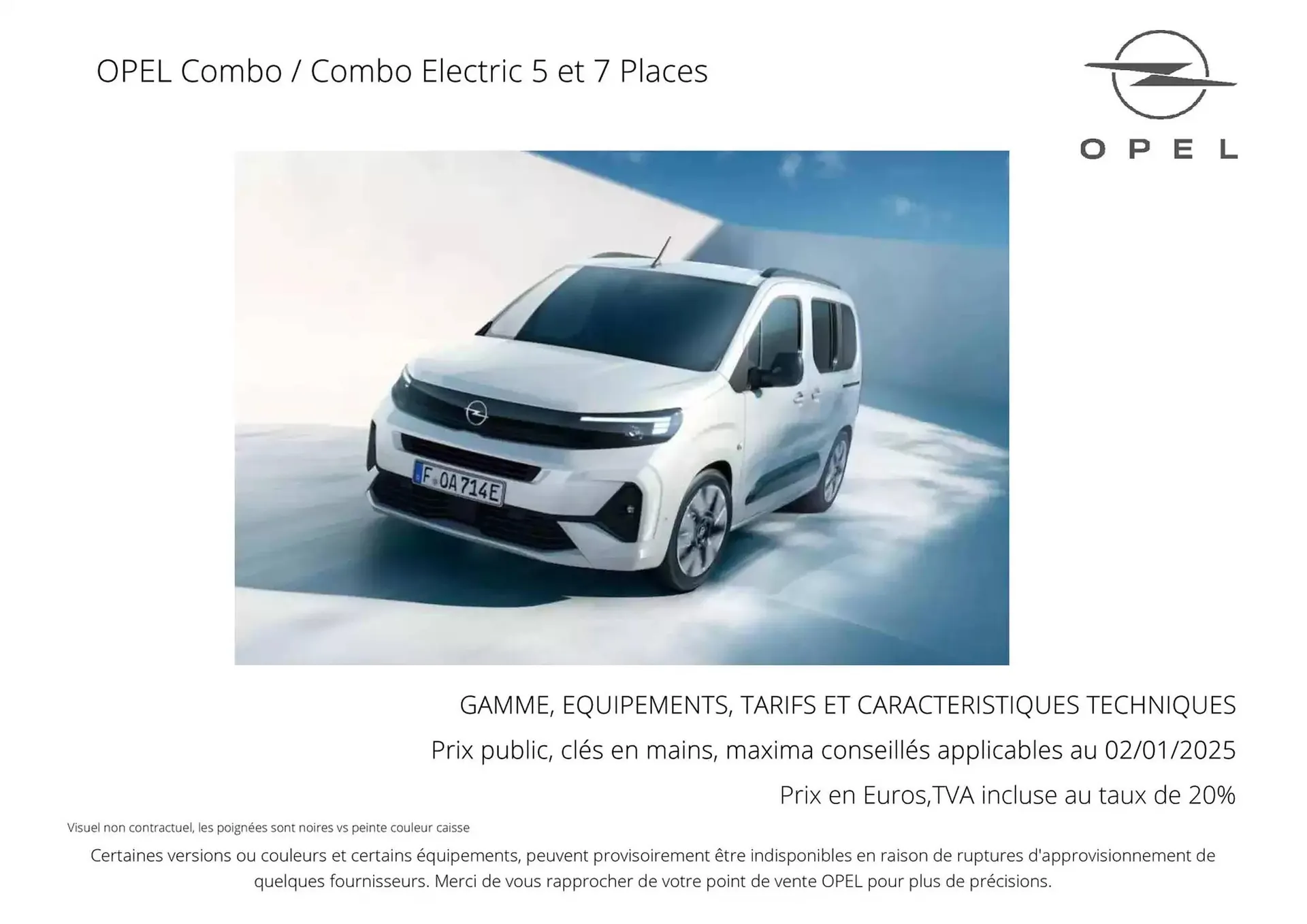 Catalogue Opel du 14 janvier au 11 janvier 2026 - Catalogue page 1