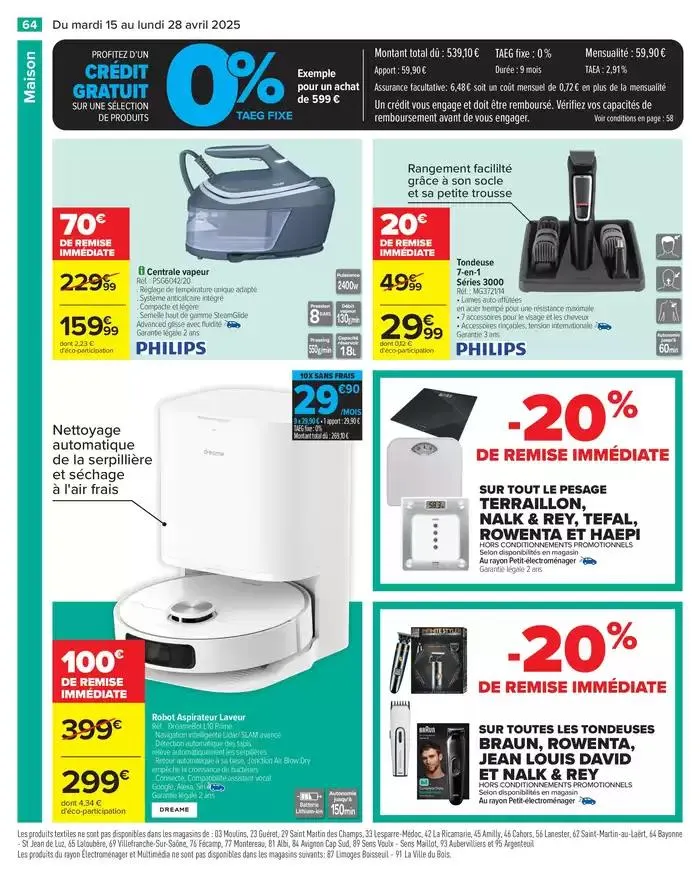 CRÊPES PARTY du 15 avril au 28 avril 2025 - Catalogue page 66