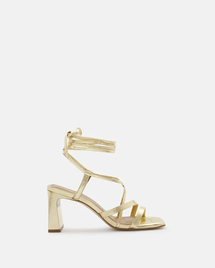 SANDALE À TALON LUDMILLHA/MET Platine