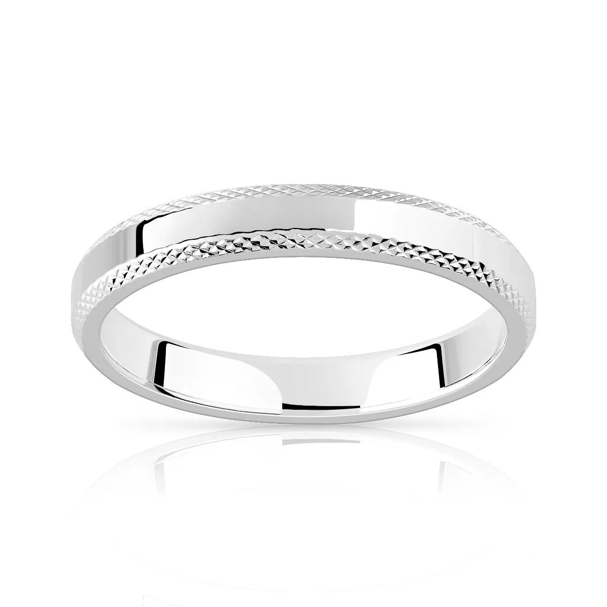 Alliance argent 925 diamanté 3 mm