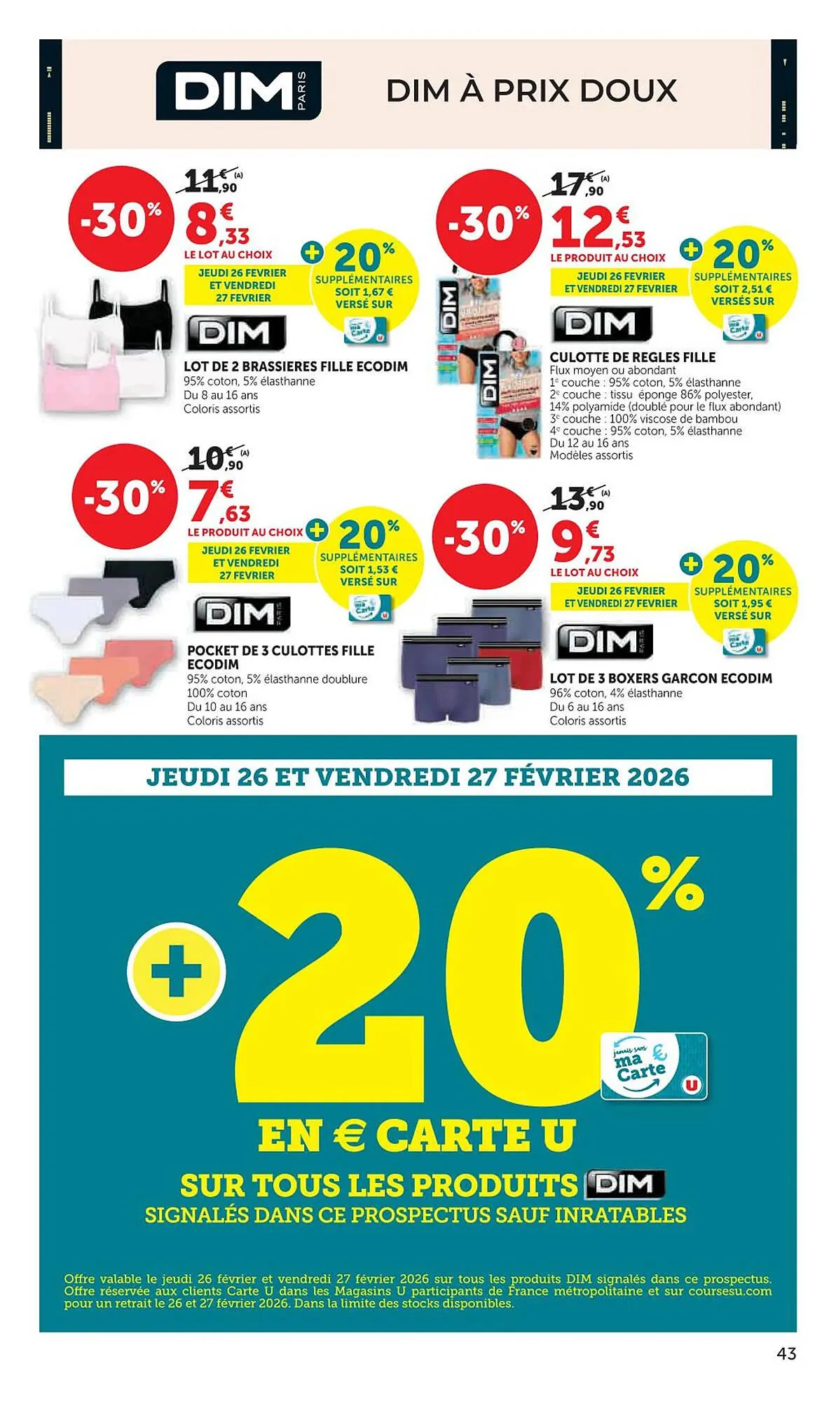 Catalogue Hyper U du 24 février au 8 mars 2026 - Catalogue page 43
