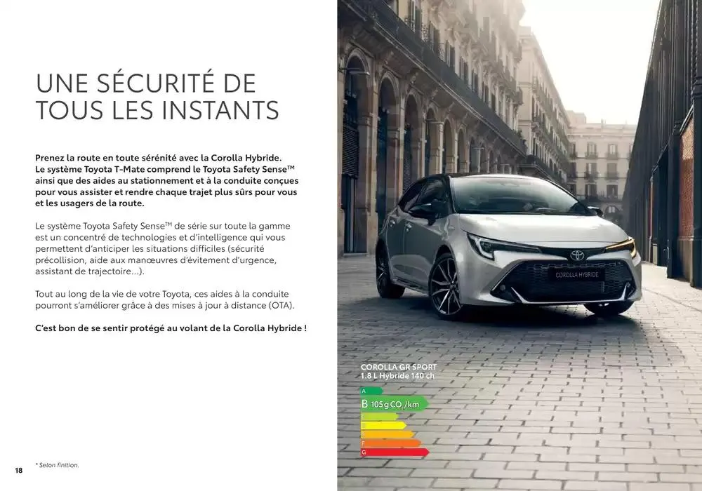 Toyota Corolla  du 2 décembre au 30 novembre 2025 - Catalogue page 18