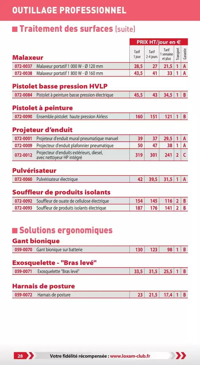 Tarifs professionnels du 3 janvier au 31 décembre 2025 - Catalogue page 30