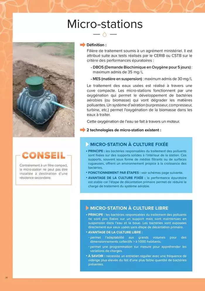 ASSAINISSEMENT NON COLLECTIF ET GESTION DES EAUX PLUVIALES du 4 mars au 31 décembre 2025 - Catalogue page 36