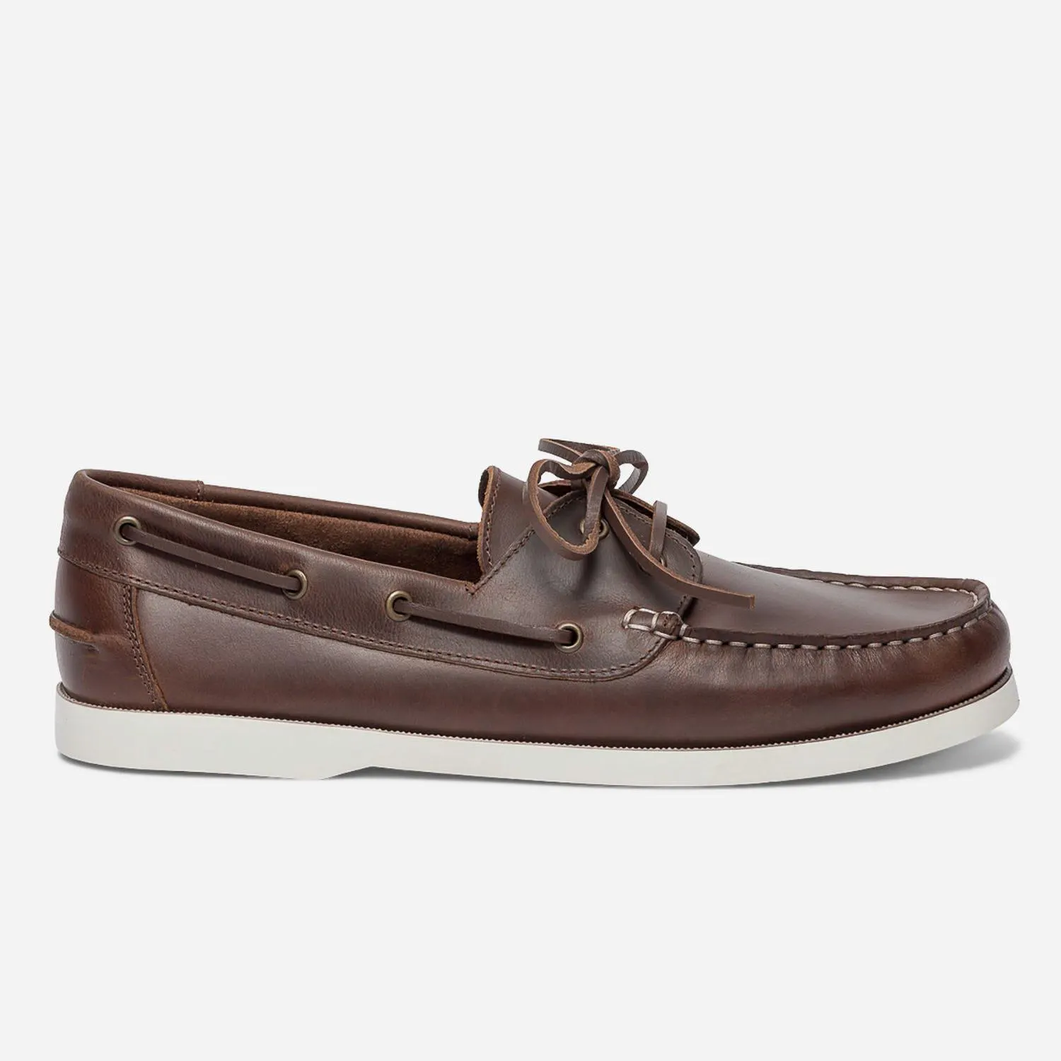 Chaussure bateau marron en cuir