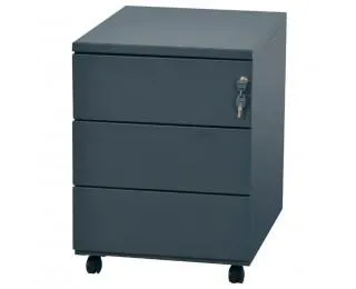 Caisson mobile en métal - 3 tiroirs - Anthracite