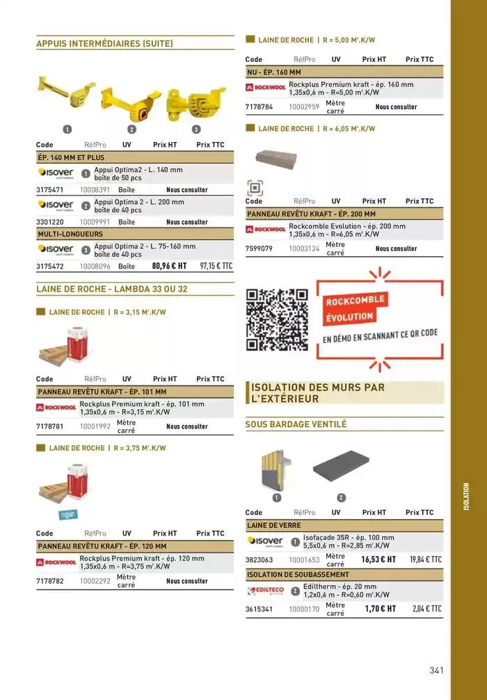 Matériaux 2025 du 1 janvier au 31 décembre 2025 - Catalogue page 341