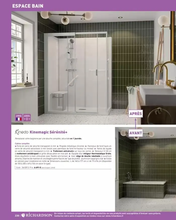 SALLE DE DE BAINS ET CARRELAGE 2025 du 11 avril au 31 décembre 2025 - Catalogue page 340