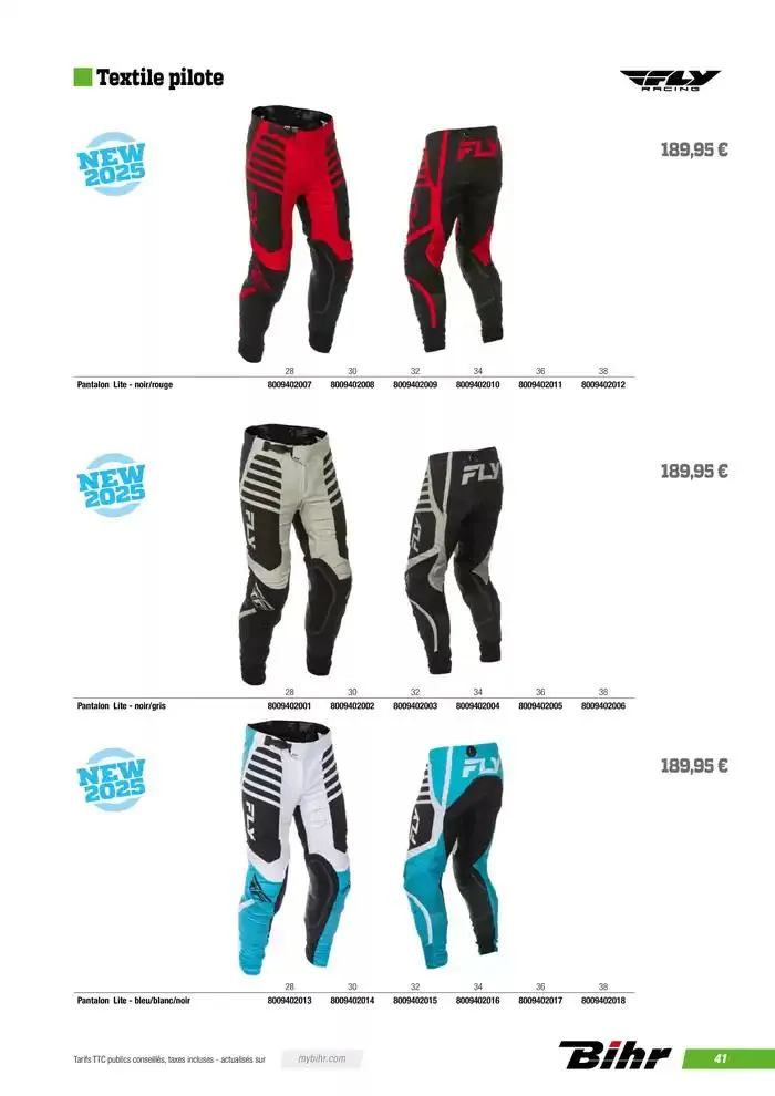 FLY RACING 2025 du 20 novembre au 31 août 2025 - Catalogue page 43