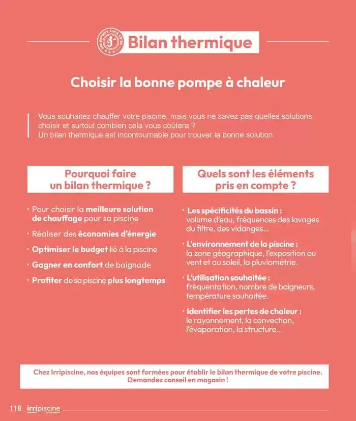 Les plaisir de l'eau Piscine,Spa,Arrosage du 10 mars au 31 décembre 2025 - Catalogue page 118