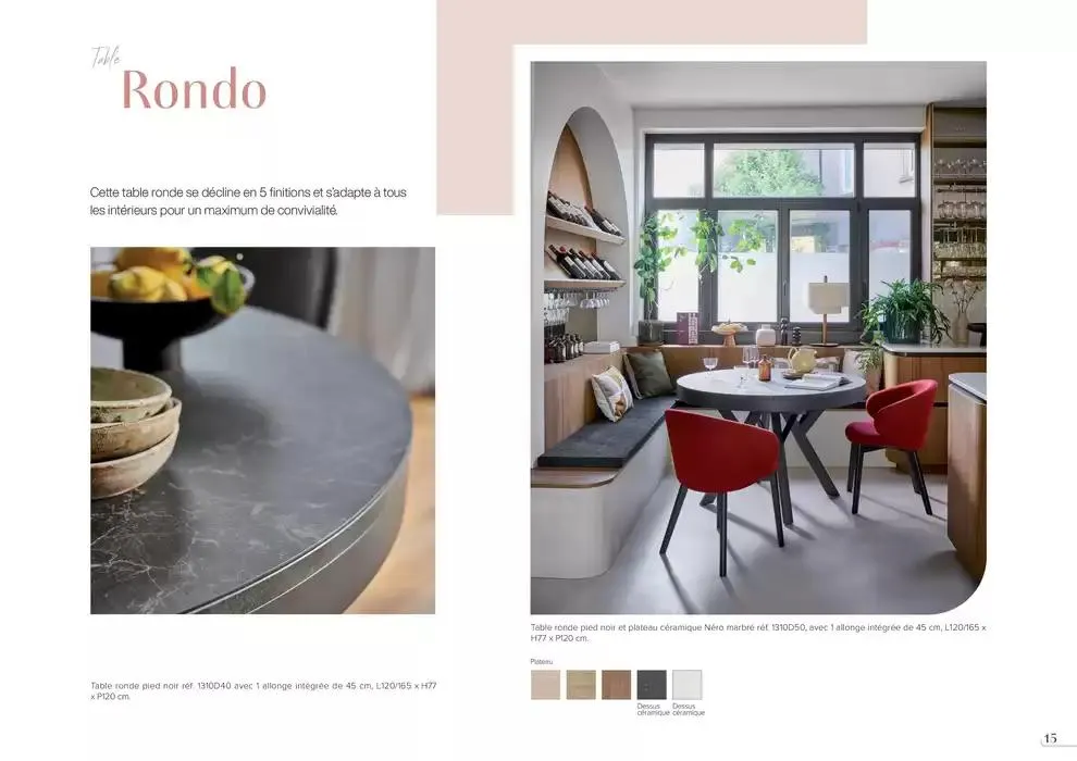 Collection Tables & chaises du 14 janvier au 31 décembre 2025 - Catalogue page 15