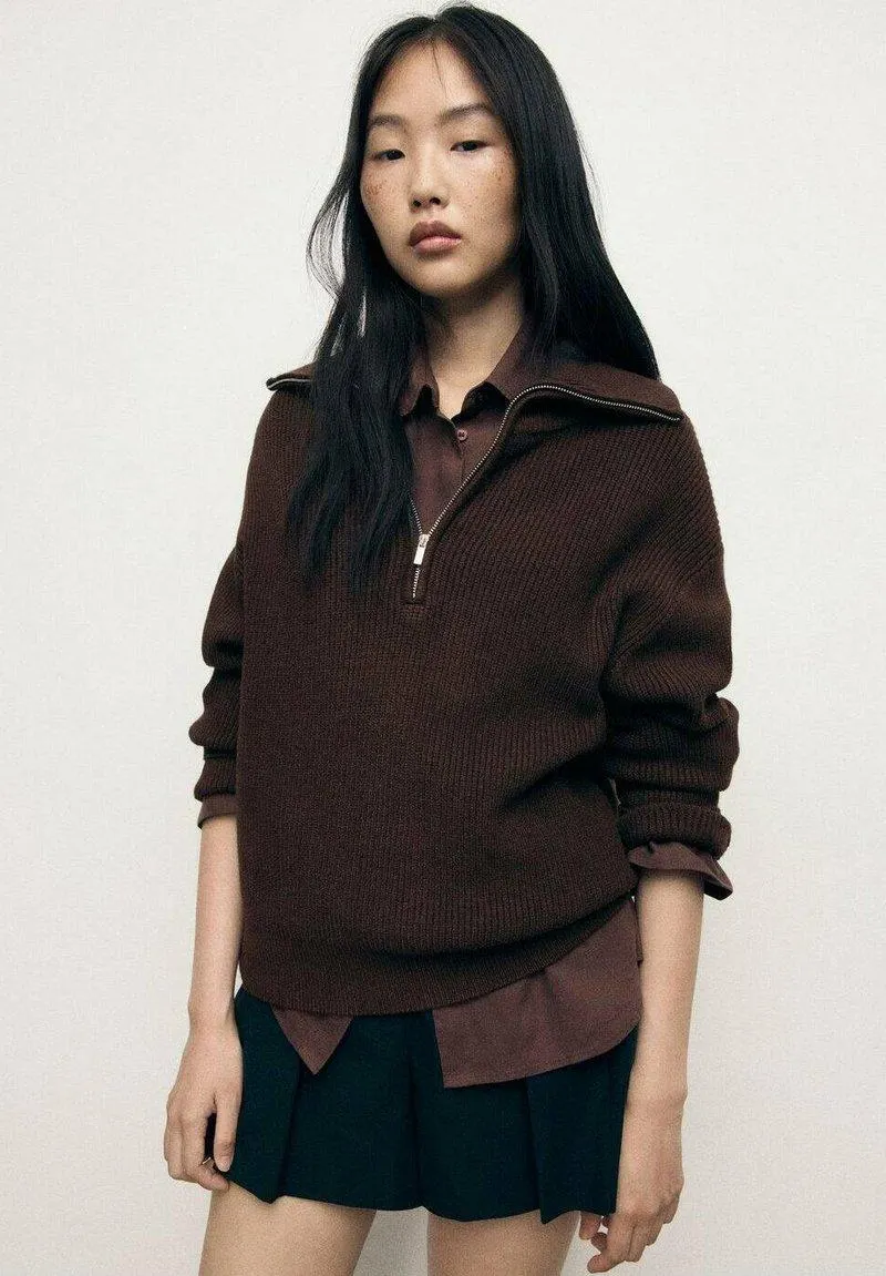 ZIPPER - Pullover - brown