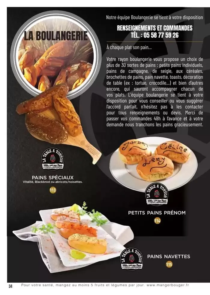 CARTE TRAITEUR PERMANENTE du 3 janvier au 31 décembre 2025 - Catalogue page 27