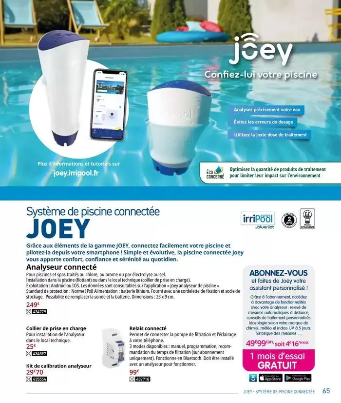 Les plaisir de l'eau Piscine,Spa,Arrosage du 10 mars au 31 décembre 2025 - Catalogue page 65