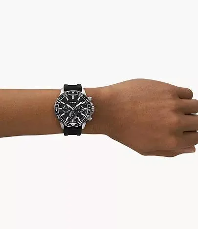 Montre Bannon multifonction en silicone noir