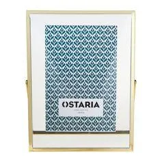 Cadre photo à poser verre et métal doré 15x20cm