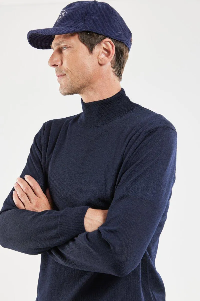 Pull col montant - laine mérinos