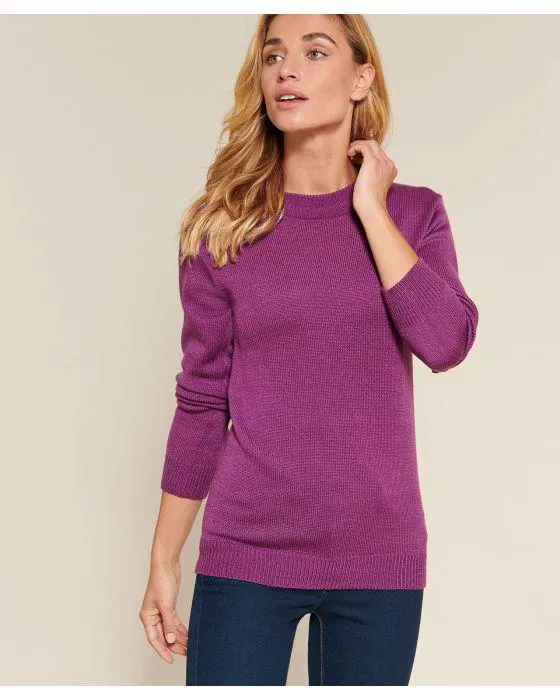 Pull col rond maille jersey