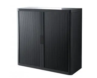 Armoire basse à rideaux EASY OFFICE - PAPERFLOW - 1m - Noir