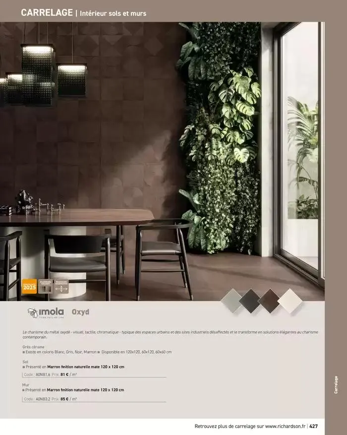 SALLE DE DE BAINS ET CARRELAGE 2025 du 11 avril au 31 décembre 2025 - Catalogue page 429