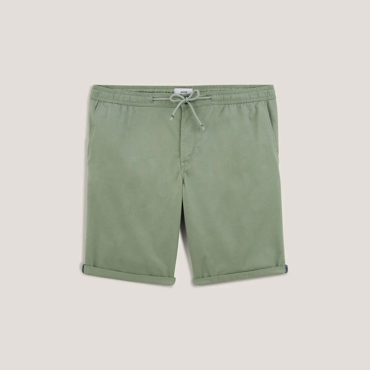 Bermuda chino taille élastiquée - Vert clair