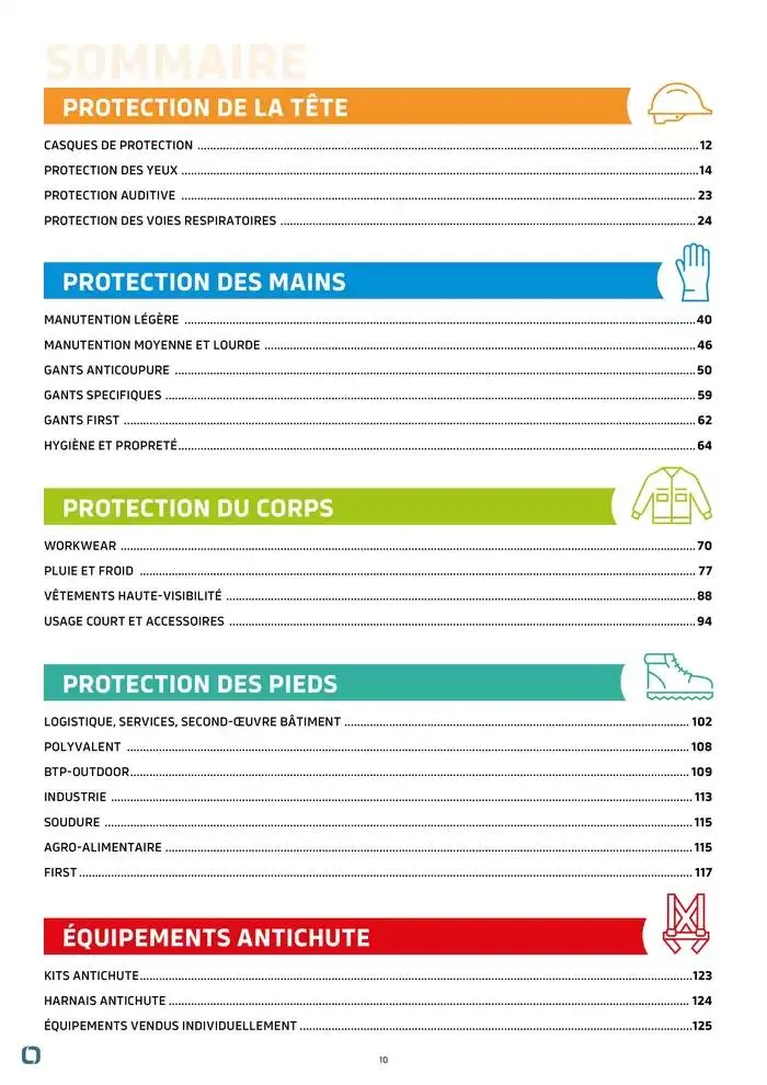 Équipements de Protection Individuelle du 21 janvier au 30 juin 2025 - Catalogue page 10