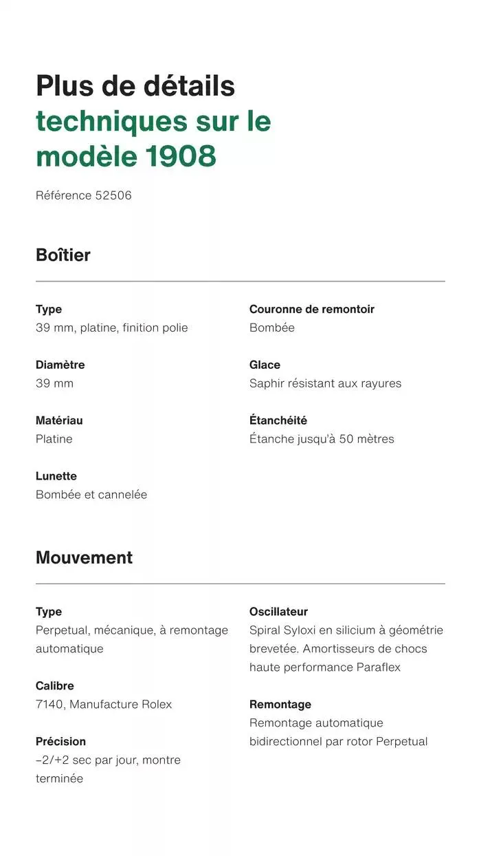 Rolex 1908 du 13 décembre au 13 décembre 2025 - Catalogue page 9
