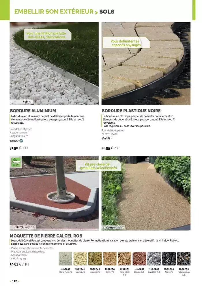 Aménagements Extérieurs 2025 du 30 avril au 31 décembre 2025 - Catalogue page 112