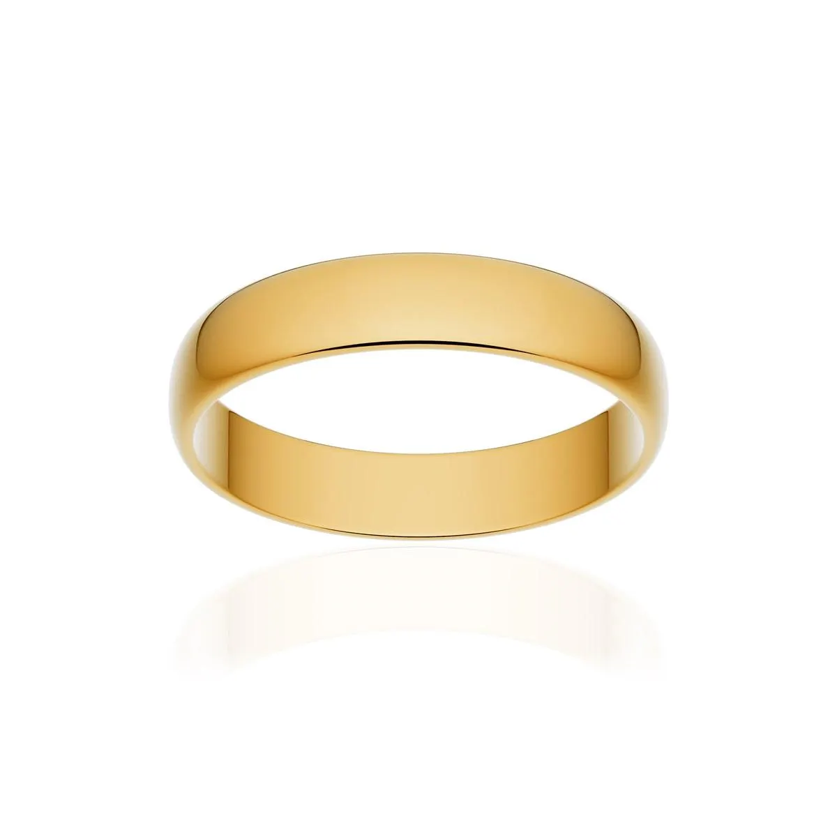 Alliance or 750 jaune poli demi-jonc 4mm