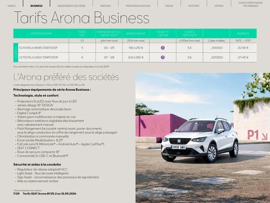 SEAT Arona du 24 septembre au 24 septembre 2025 - Catalogue page 7