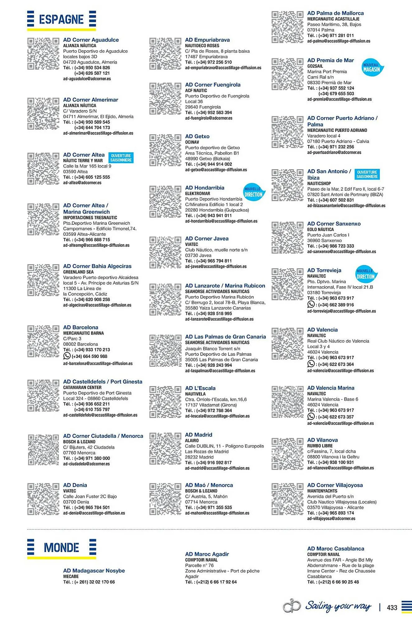 Catalogue Accastillage Diffusion du 1 mars au 31 décembre 2023 - Catalogue page 435