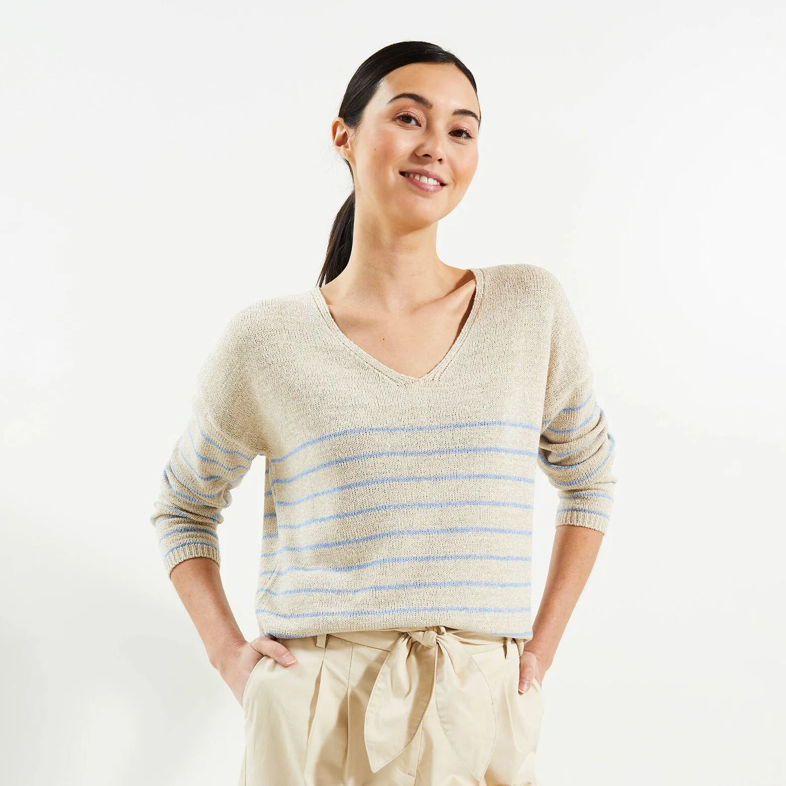 Pull marinière femme