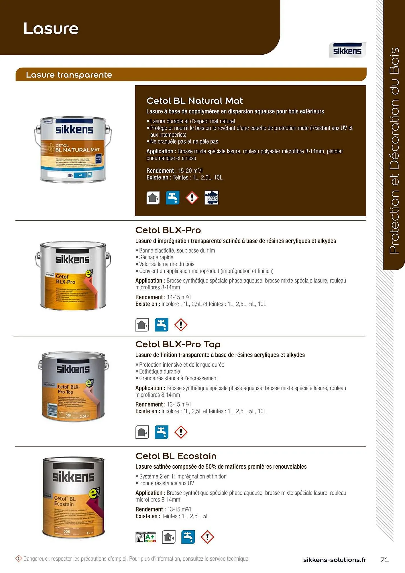 Catalogue Sikkens Solution du 8 janvier au 28 décembre 2025 - Catalogue page 71
