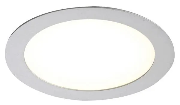 Spot à encastrer extra plat rond led intégrée "Octave" argenté Ø 17 cm - Colours
