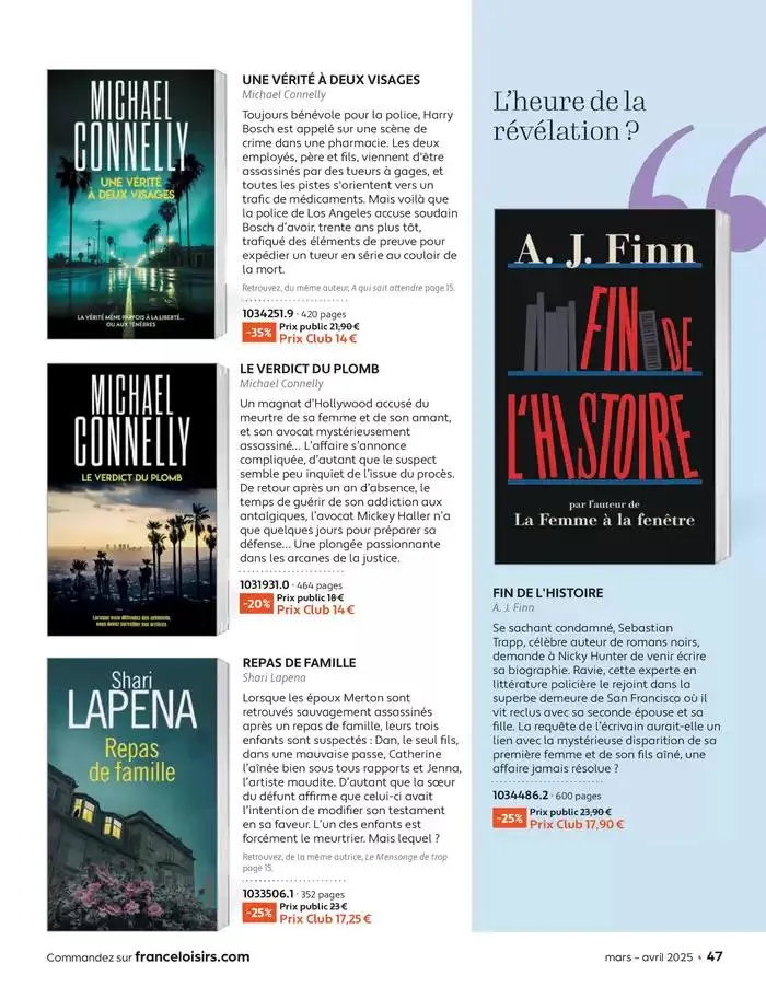 Mars - Avril 2025 du 4 mars au 30 avril 2025 - Catalogue page 47