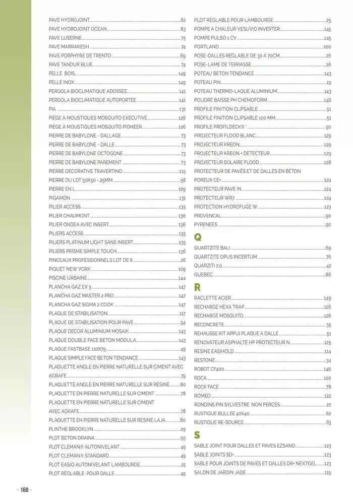 Aménagements Extérieurs 2025 du 30 avril au 31 décembre 2025 - Catalogue page 160