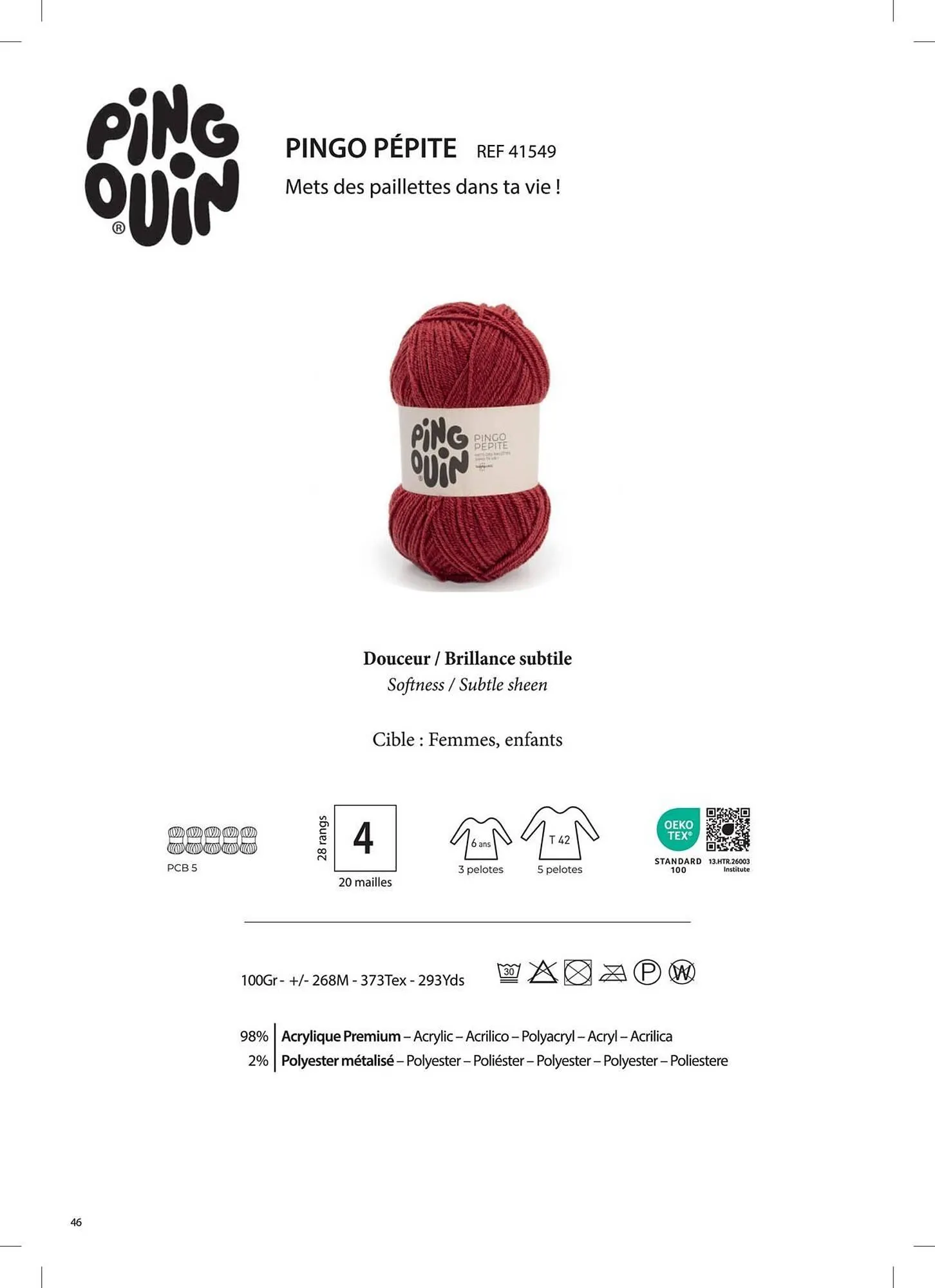 Catalogue Phildar du 10 décembre au 31 août 2025 - Catalogue page 46