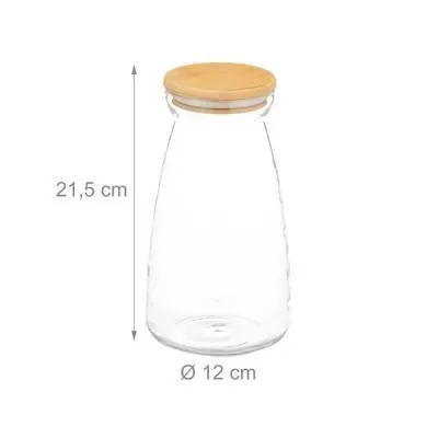 Lot de 3 bocaux ronds en verre 1400 ml