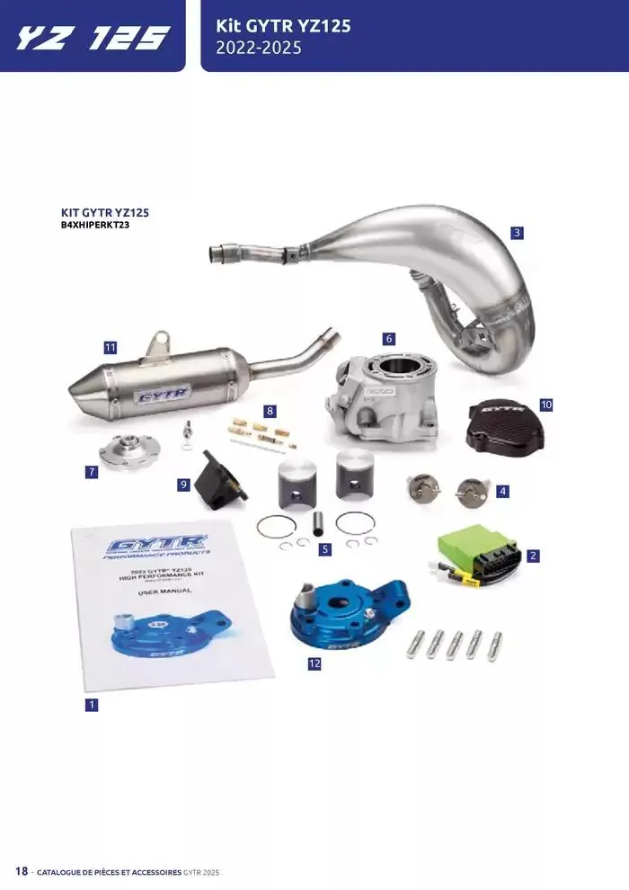 Catalogue Yamaha Motos - Accessoires GYTR Off Road du 23 septembre au 30 avril 2025 - Catalogue page 18